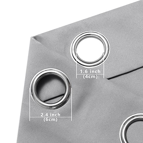 Kitchen Blackout Short Curtains Grommet Top Light Grey 30 Inches Long Room Darkening Small Curtain Tiers For Bathroom Window Treatment Set 2 Panels 34 Wide By 30 Inch Length #TOP2