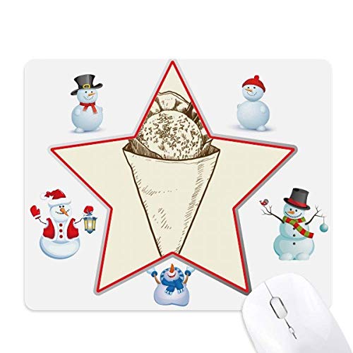 Tapis de souris étoile et bonhomme de neige pour décorer votre bureau de télétravail
