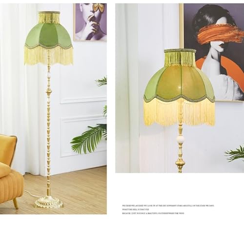Lámpara de pie LED estilo francés con borlas para sala 4