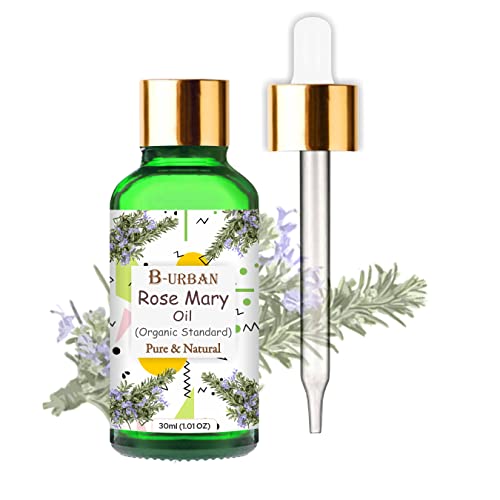Image of B-URBAN Rose Mary (Salvia Rosamarinus) Oil,100% Pure & Natural Undiluted Essential Organic Rosemary Oil for skin & hair care - 30ML