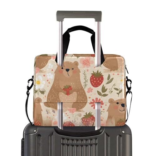 Bolsa para laptop ALAZA con estampado de marmota fresa, 13-15.6 pulg miniatura 4