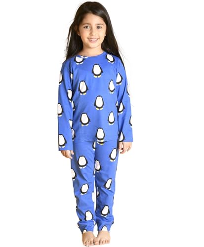 Image of Anthrilo Pure Cotton Printed Pyjama Set for Girls | Sleepwear | Night Suit, Night Wear | Long Sleeves T-Shirt & Pyjama | Regular Wear | 0-14 Years