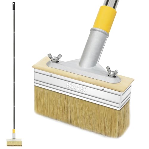 SUPERFA 7 In Decking Paint Brush with 60 in Long Handle, Deck Stain Applicator for Decking Stains, Decking Paint, Garden Paints