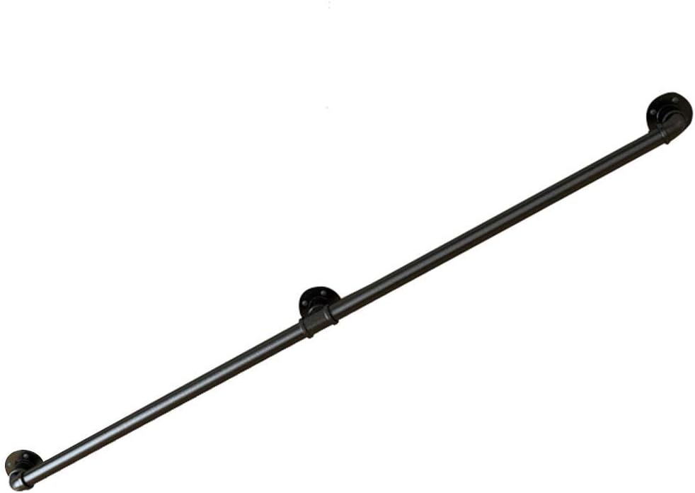 Stair Rods Handrails for Indoor Stairs, Assistive Grab Bar for Outdoor Steps Wall Mounted, Rail Handrail Brackets with Installation Kit for Staircases Exterior (50~600cm)