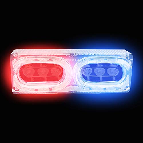 A4S AUTOMOTIVE & ACCESSORIES® Police Light/Flasher/car bike light -Red & Blue for Hyundai i20 Active and LED Flash Strobe Emergency Warning Light for Motorcycle
