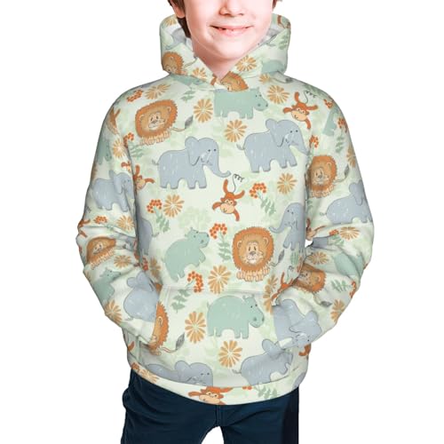 Bears in Playful Cartoon Style Kid Hoodies Boys Sweatshirts Girls Pullover with Pocket3
