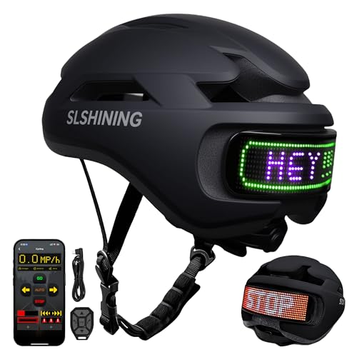 Smart Bike Helmet with Rechargeable LED Safety Lights, 360° Visibility, Turn Signals & App Control, Lightweight Adjustable Bicycle Helmet for Adults, Men & Women for Commuter & Trail Riding