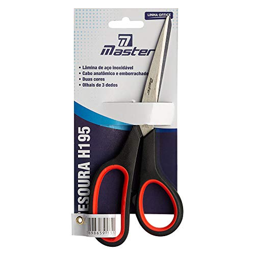 Tesoura Multi Uso -195 mm - Inox- Cabo Anato Embor - Três Dedos - 1 Unidade, Master, MO-H195