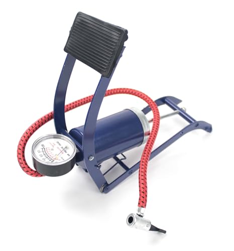 Bomba de pie - bomba de aire robusta con manómetro integrado, ideal para inflar neumáticos y deportes, fácil de usar y transportar.*