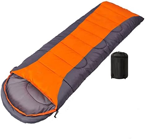 Sleeping Bag Single 3-4 Season Waterproof Lightweight Warm for Adults Kids Extra Compact Size Xl Rectangular Cold Weather Best Camping Envelope Stuff SackOrange