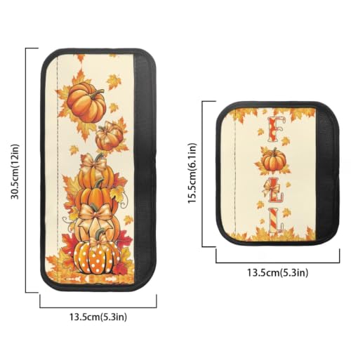 Image of Fall Refrigerator Handle Covers Set of 6 Pumpkin Bow Kitchen Appliance Handle Covers Non-Slip Washable Fridge Door Handle Protector, Keep Off Fingerprints,Food Stains