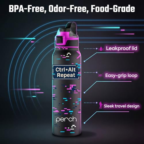 Image of Perch Apex Hot and Cold Stainless Steel Water Bottle 740ml | Triple-Layer Vacuum Insulated 3D Printed Bottle | ISI Certified, Leakproof & BPA-Free | Gift for Men & Women | Reboot Mode Pink
