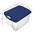 STERILITE 72 Qt./18 Gal. Latching Storage Bin with Clear Base - True Blue