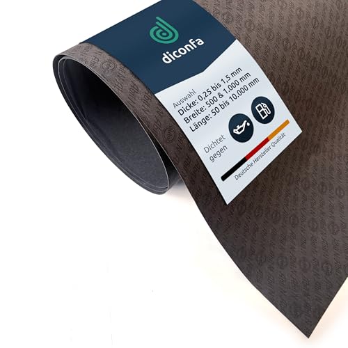 diconfa ABIL N Dichtungspapier Rollenware 1000mm oder 500mm breit ==> DICKE: 0 25 bis 1 5mm - LÄNGE 50 bis 10000mm - AUSWAHL: 1000x150x0 25mm - Universal Dichtungsmaterial zum selbst schneiden
