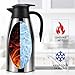 70 oz Thermal Coffee Carafe for keeping hot, Updated Carafe for hot liquid, Airpot Stainless Steel Thermos Urn Beverage Dispenser Vacuum Thermal Pot for Coffee, Hot Water,Keep Hot 12 Hour(silver)