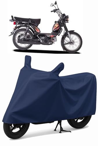 Image of Shield Heavy Duty Bike Cover for Tvs XL 100 | All-Season, Tear-Proof Fabric | with Side Mirror Pocket & Buckle Belt | Tvs XL 100 Bike Cover