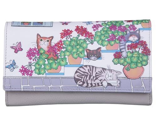 Porte-monnaie RFID pour sac à main avec motifs chats colorés au quotidien