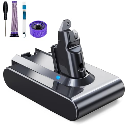 EVARY 6000mAh Replacement Battery for Dyson V6 Battery Compatible with Dyson V6 Vacuum Cleaner Series DC62 DC58 DC59 DC61 Animal DC72 DC74 SV03 SV05 SV06 SV07 SV09 V6 Absolute/V6 Motorhead/V6 Fluffy