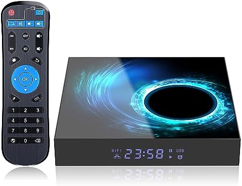 Android TV Box 10.0,Android Box 4GB 64GB Quad Core unterstützt 5GHz+2.4GHz Dual WiFi 6K Ultra HD H.265 BT 4.0 Smart TV Box