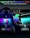 YM E-Brightt RGB LED Strip Lights for Car App Control with Remote Led Lights car Interior with Charger Music Sync Under Dash Footwell Neon Lighting Kit w/USB Cable DC 12V