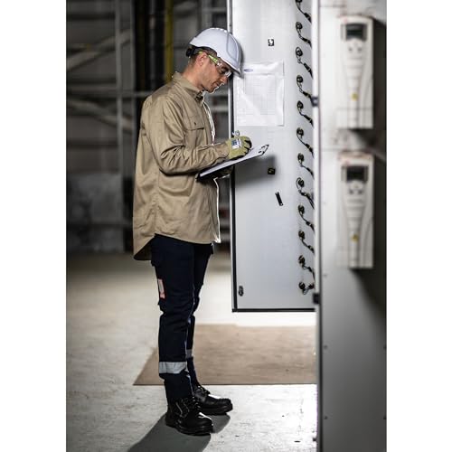Image of Portwest FR89 Fire Resistant Safety Work Shirt in FR Bizflame 88 /12 ASTM NFPA, Khaki, Small
