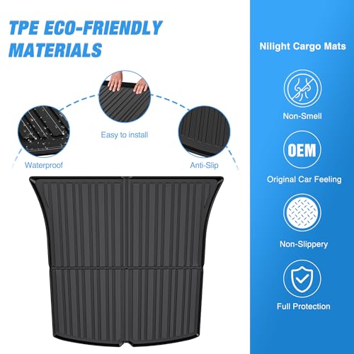 Image of Nilight Cargo Mats for Tesla Model Y 5 Seat
