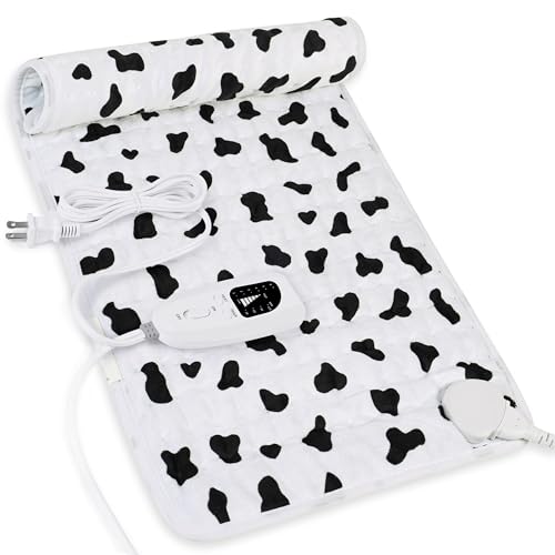 Image of Heating Pad-Electric Heating Pads for Back,Neck,Abdomen,Moist Heated Pad for Shoulder,Knee,Hot Pad for Arms and Legs,Dry&Moist Heat & Auto Shut Off(White,12''×24'')