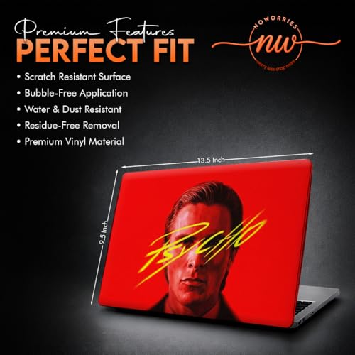Image of NoWorries Laptop Skin for 15.6 & 14 Inch Laptop | Motivational, Superhero, Sports & Graphic Design Laptop Sticker Wrap | Premium Vinyl Laptop Cover (Psycho, 13.5 x 9.5inches)