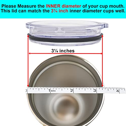 Wotermly 2 Pack 20 Oz Tumbler Lids Replacement, Spill Proof Splash Resistant Lids Mug Topper Fit For Rambler And More Coffee Mugs #TOP1