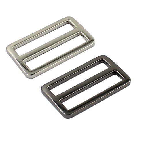 Dgol 10Pcs 1-1/2 Inch Slider Webbing Strap Tri Glide Buckles Zinc Alloy Tri-Glide Buttons Fasteners (Bronze) #TOP4