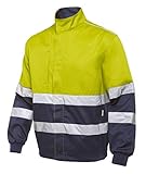 Confeccionado con dos tipos de materiales: materia de fondo FLUORESCENTE y material AUTORREFLECTANTE