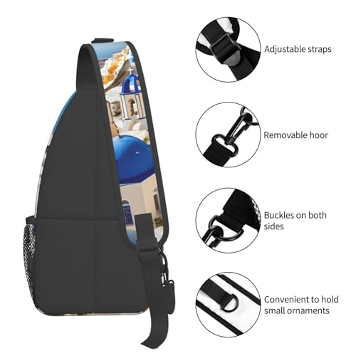 Bolso cruzado Santorini con estampa vista al mar miniatura 5