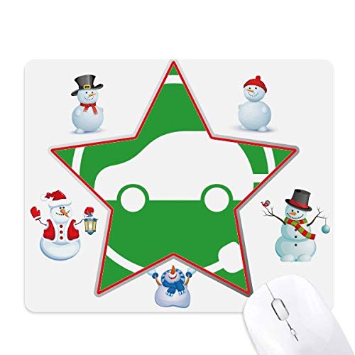 Tapis de souris bonhomme de neige et étoile écologique pour bureau chic