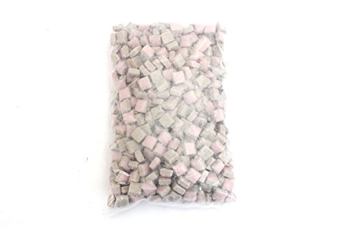 Milltown Merchants 4/10 Inch (10 Mm) Ceramic Mini Mosaic Tile, 1 Pound (16 Oz. Bag) (1 Pound, Baby Pink) #TOP2