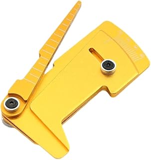 Integy RC Model C31353GOLD Aluminum Alloy Ride Height 3.0-to-10.0mm & Camber Gauge for 1/10 TC & Drift