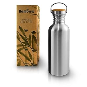 Metalen Waterfles | 1 Liter Drinkfles | Herbruikbare Waterfles | Duurzame Drinkfles | Plasticvrij en Lekvrije Roestvrijstalen Waterfles | 1L Eco Drinkfles | Waterfles BPA Vrij | zero-waste | Bambaw