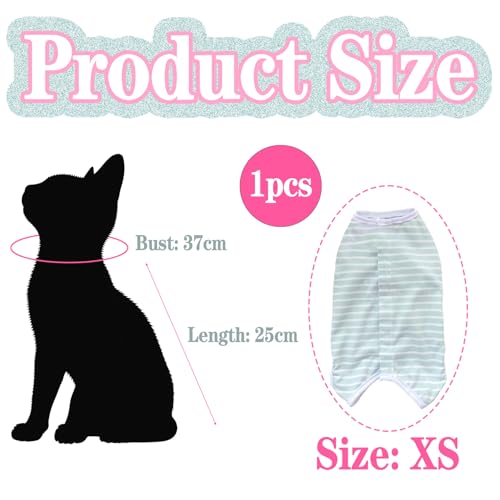 Katzenbody Nach OP,Katzen Body Für Katzen Operation,Praktisch Katzenbody Nach Op Kastration Katze,Multifunktional Medical Pet Shirt Katze,Geeignet für den postoperativen Wundschutz bei Haustieren (XS)