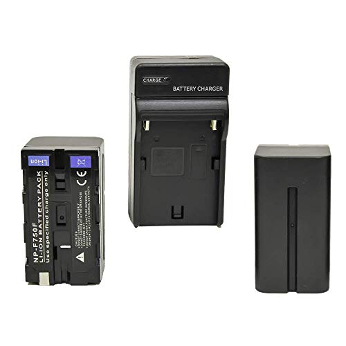 Kit 2x Baterias e Carregador NP-F750 / F770 para Sony, Monitores e Iluminadores de Led