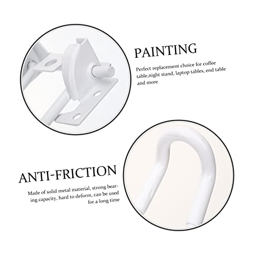 Pieds de table pliants haut de gamme UKCOCO au fini blanc minimaliste - 5