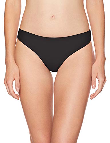 Bikini Lab Women's Cinched Back Hipster Bikini Swimsuit Bottom, Solids//Black, M