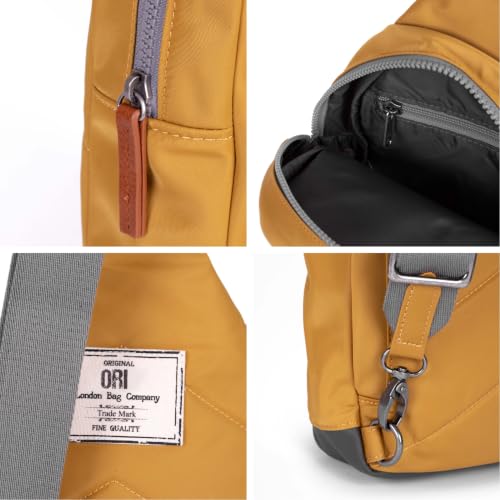 Image of ORI LONDON Crossbody Bag - Nylon Travel Sling Bag for Women & Men with Chunky Zippers - The Willesden
