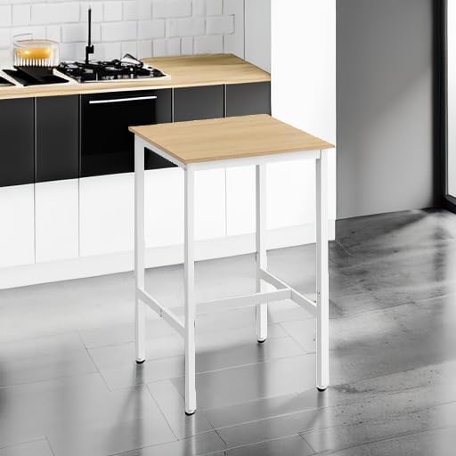 Miniatura 5 de VASAGLE Mesa de bar, mesa de comedor de cocina pequeña, mesa de pub de parte superior alta, mesa de cóctel de altura para sala de estar, fiesta,