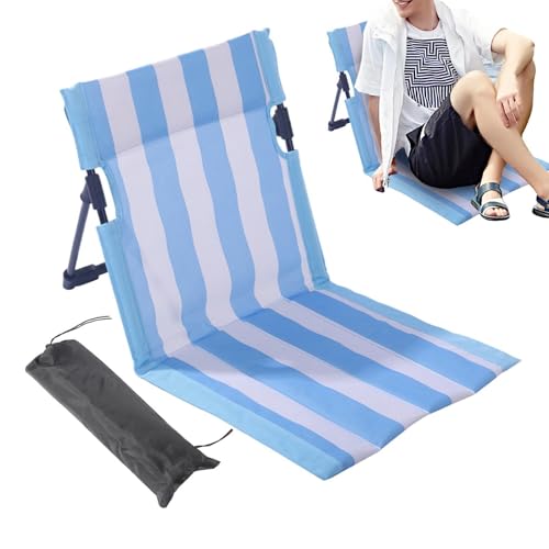Genérico Silla De Playa - Tumbona Abatible para Exterior Relajante A Rayas con Respaldo Lumbar,Silla Playera Plegable | para Camping, Patio Y Piscina, Césped Y Jardín, Picnic Y Deportes