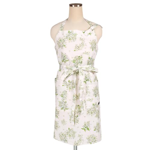 スタイルデコール(STYLE Decor) エプロン レディース おしゃれ 北欧 かわいい 料理 ガーデニング エプロン ジャスミン ホワイト 花柄 W3204400