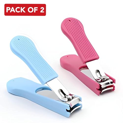 Image of Original Bell Nail Cutter Clipper Set of 2 | Sharp Stainless Steel Nail Clippers | Made in Korea for Fingernails & Toenails