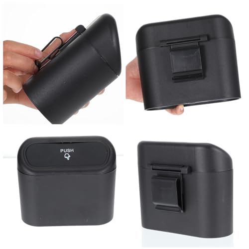 Image of 2 Packs Car Trash Can Bin with Lid,Including 4 Rolls Trash Bags and 2 Hooks,Mini Garbage Bin 2 Packs Universal Leakproof Automotive Garbage Cans for Auto Office Bedroom Home