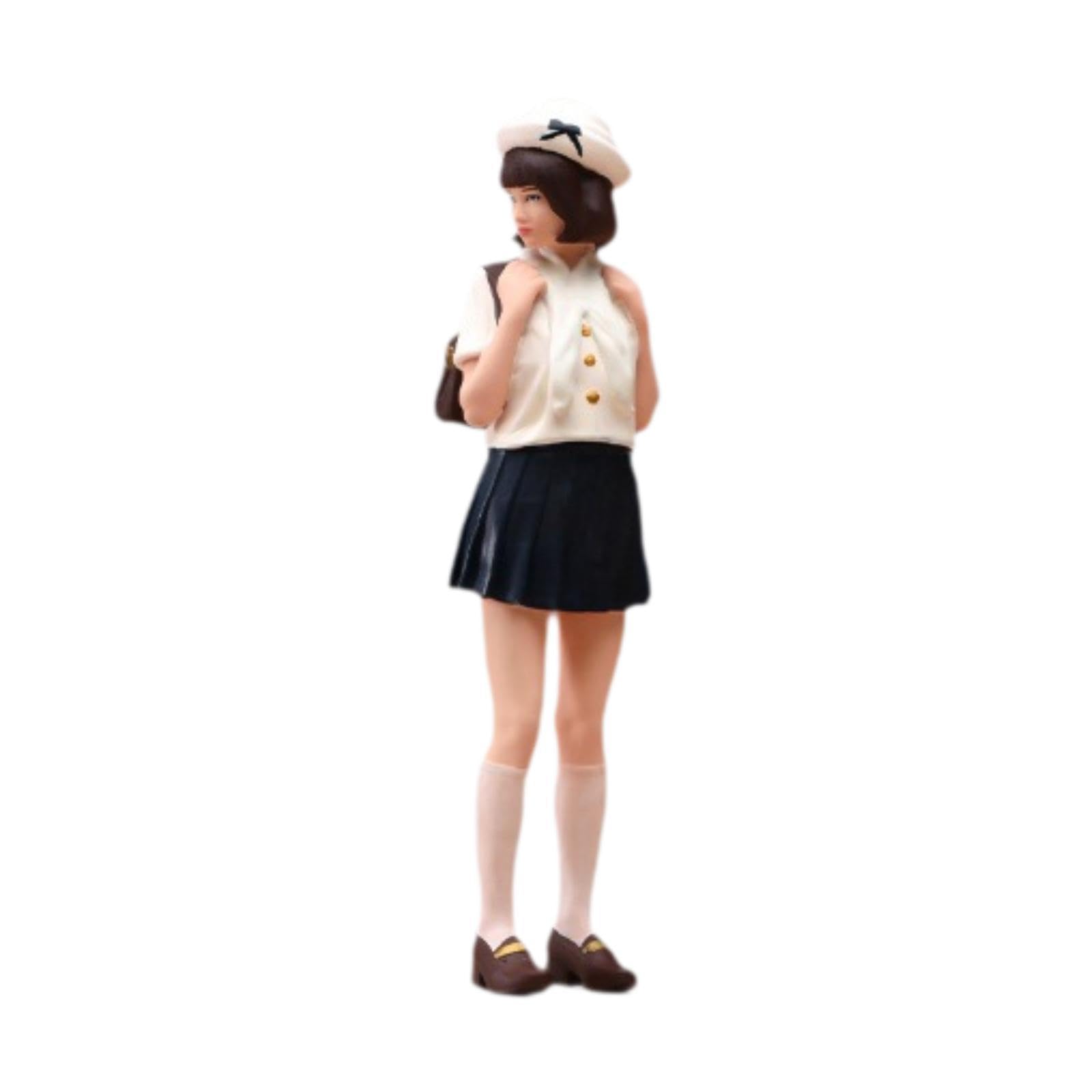 Miniatura Figura Personaggi Collezione Diorama Statua Ragazza Decorativa Resina Compatta Adatta per Modellini Ferrovia Fotografia Casa