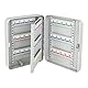 HMF 13060-07 Schlüsselkasten abschließbar, Schlüsselschrank groß | 60 Haken | 30 x 24 x 7,5 cm | Lichtgrau