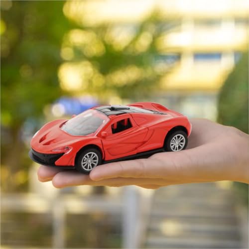 Image of ADITI TOYS Die Cast Car for Kids Alloy Metal Pull Back Car Toy Car Toy Vehicle with Openable Doors & LED Lights Car for Kids Collectible Toy Vehicle Gift for Kids Boys Girls BIS Approved (Red)