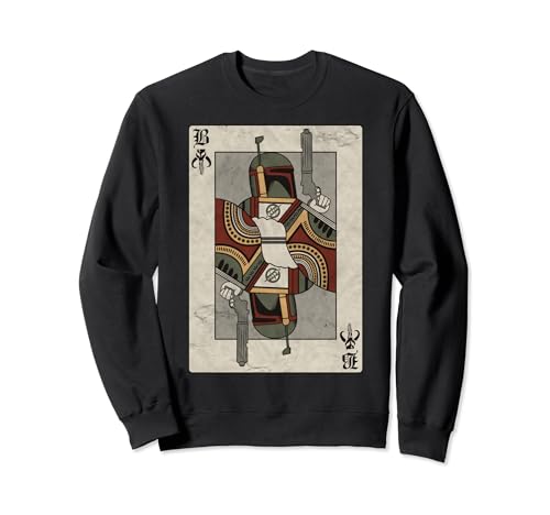 Sweat-shirt Star Wars Boba Fett imprimé graphique coton noir